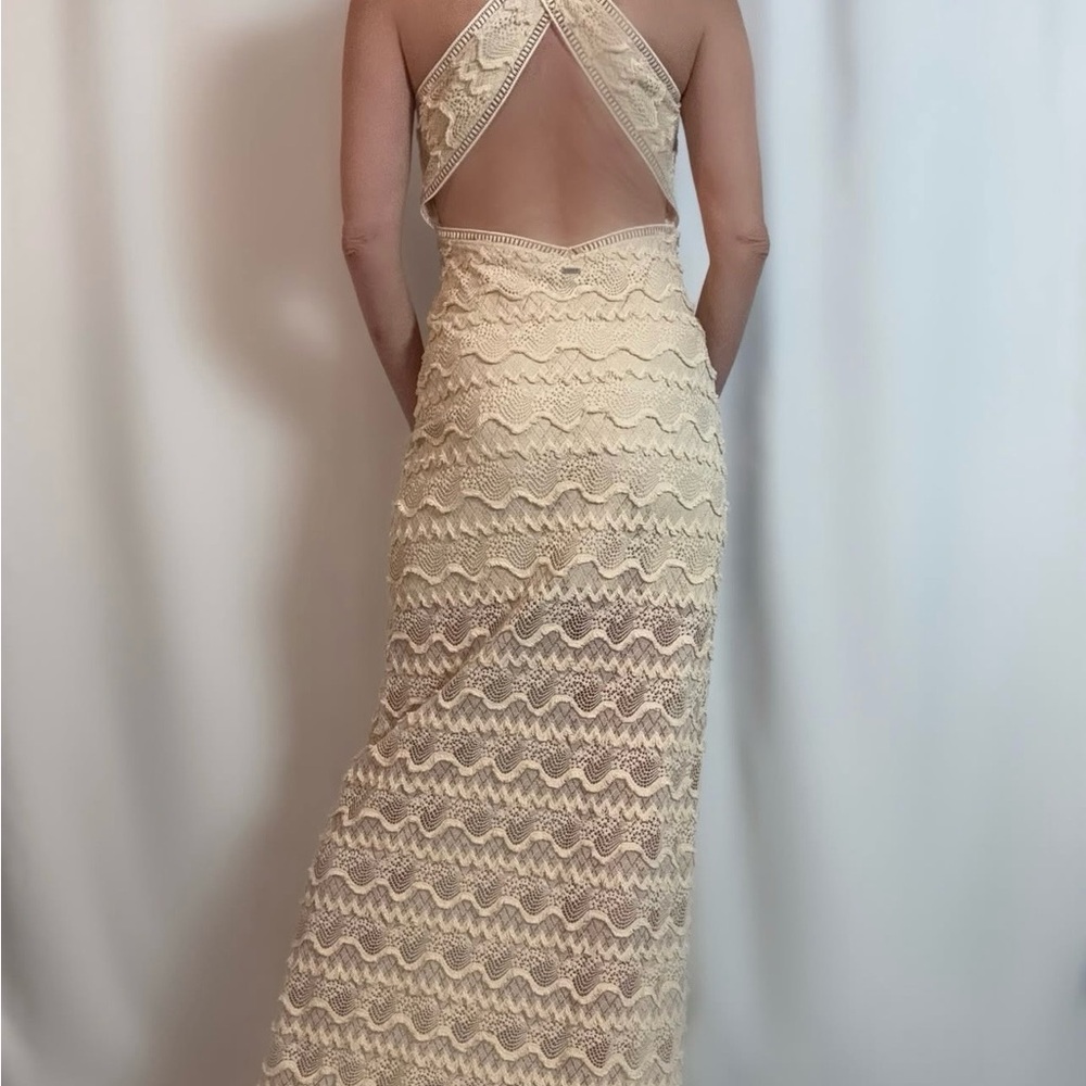Guess Cream Lace Maxi Dress